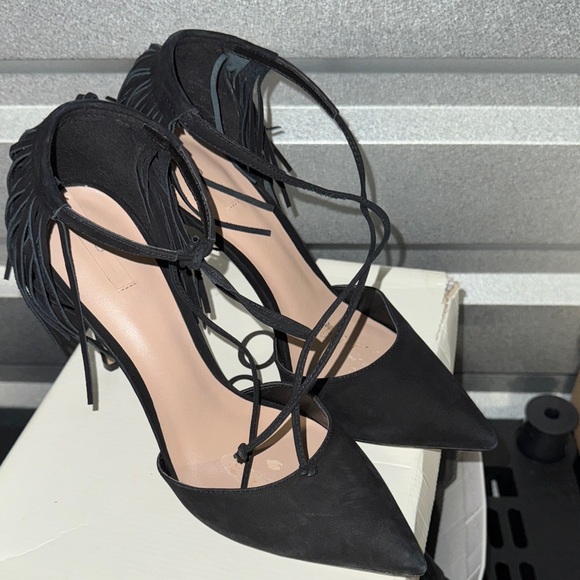 Aldo Black Fringe Heels - Picture 6 of 15